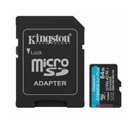 Kingston 64GB Canvas Go Plus microSD Card (SDXC) + Adapter - 200MB/s