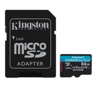 Kingston 64GB Canvas Go Plus microSD Card (SDXC) UHS-I U3 V30 A2 +
