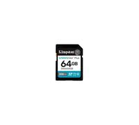 Kingston Canvas Go Plus SDXC Memory Card Gen4 200MB/s C10 UHS-I U3 V30 64GB-SDG4/64GB