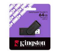 Kingston 64GB USB Data Traveler flash drive - DTXS/64GB in Black Kingston Black