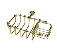 Kingston Brass CC2142 7-Inch Riser Mount Soap Basket for Clawfoot Tubs, Polished Brass