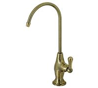Kingston Brass KS3193AL Restoration 1/4 Turn Water Drinking Faucet, Antique Brass