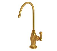 Kingston Brass KS3197AL Restoration 1/4 Turn Water Filtration Faucet, Brushed Brass, 4-5/8" in Spout Reach