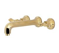 Kingston Brass KS4122AL Metropolitan 2-Handle Wall Mount Bathroom Faucet, Polished Brass