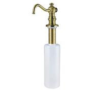 Kingston Brass SD7603 Vintage Curved Nozzle Metal Soap Dispenser, Antique Brass, 11-13/16 inch Length