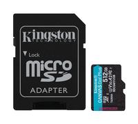 Kingston Technology 512GB microSDXC Canvas Go Plus Gen4 200MB/s A2 U3 V30 Card + Adapter