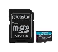 Kingston Canvas Go! Plus microSD memory card Class 10, UHS-I 1TB microSDXC 170R A2 U3 V30 Card + ADP