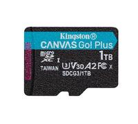 Kingston Canvas Go! Plus microSD memory card Class 10, UHS-I 1TB microSDXC 170R A2 U3 V30 Single Pack w/o ADP