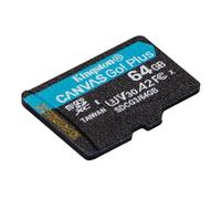 Kingston Canvas Go! Plus microSD memory card Class 10, UHS-I 64GB microSDXC 170R A2 U3 V30 Single Pack w/o ADP
