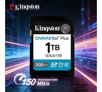 Kingston Canvas Go Plus SD Card 64GB 128GB 256GB 512GB 1TB Up to 200MB/s 4K Video Carte Class 10 for Camera
