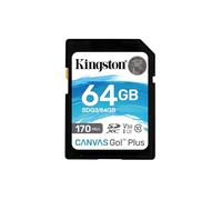 Kingston 64GB Canvas Go Plus SD (SDXC) Card U3, V30, 170MB/s R, 70MB/s W