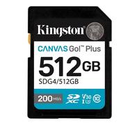 Kingston Canvas Go Plus SDXC Card 200R C10 UHS-I U3 V30 512GB SDG4/512GB