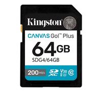 Kingston Canvas Go Plus SDXC Card 200R C10 UHS-I U3 V30 64GB SDG4/64GB