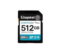 Kingston Technology 512GB SDXC Canvas Go Plus Gen4 200MB/s C10 UHS-I U3 V30