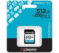 Kingston Canvas Go Plus SDXC Memory Card Gen4 200MB/s C10 UHS-I U3 V30 512GB-SDG4/512GB