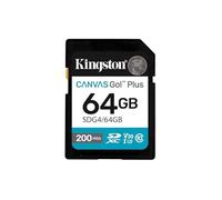 Kingston Canvas Go Plus SDXC Memory Card Gen4 200MB/s C10 UHS-I U3 V30 64GB-SDG4/64GB