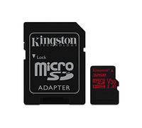Kingston Canvas React MicroSD Card -(SDCR/32 GB) Class 10 with SD Adapter/Ideal for Shooting Burst-Mode Photos and 4K video