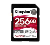 Kingston Canvas React Plus 256GB SDXC Memory Card UHS-II 300R/260W U3 V90 for Full HD/4K/8K - SDR2/256GB