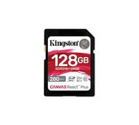 Kingston Canvas React Plus V60 SD 128GB SDXC UHS-II 280R/100W U3 V60 for Full HD/4K