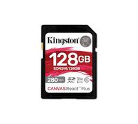 Kingston Technology 128GB Canvas React Plus SDXC UHS-II 280R/100W U3 V60 for Full HD/4K