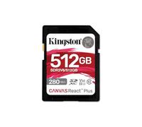 512GB Kingston Canvas React Plus SD (SDXC) Memory Card UHS-II U3 V60 280MB/s R