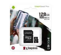 Kingston Canvas Select 128GB Micro SD UHS-I Flash Card with Adapter