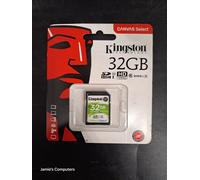 Kingston Canvas Select 32GB Class 10 - SDHC-I Memory Card - (SDS32GB)