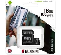 Kingston Canvas Select Plus 16GB microSD Card - Class 10, with SD Adapter (SDCS2/16GB)
