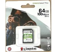 Kingston Canvas Select Plus 64/128/256 GB SD Card for Cameras, DSLRs, 4K UHD