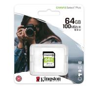 Kingston Canvas Select Plus 64GB SDXC, Class 10 SD Memory Card 100MB/s SDS2/64GB
