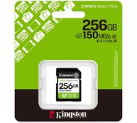 Kingston Canvas Select Plus SD Memory Card 256GB SDXC Gen3 150MB/s C10 UHS-I U1 V10 - SDS3/256GB