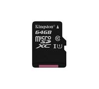 Kingston Canvas Select (SDCS/64GB) MicroSDClass 10 UHS-I Speeds Up to 80 MB/s Read (SD Adapter Included) - Bring Your HD Videos to Life