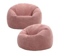 Kingston Classic Beanbag, Corduroy, Navy Blue (2-Pack) ICON Light Pink One Size