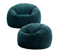 Kingston Classic Beanbag, Corduroy, Navy Blue (2-Pack) ICON Teal One Size