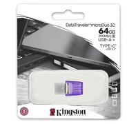 Kingston 64GB DataTraveler MicroDuo Type-A/C Flash Drive USB 3.2, Gen1, 200MB/s