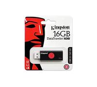 Kingston DataTraveler 106 DT106/16 GB USB 3.0, Flash Drive, 16 GB, Black-on-Red