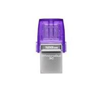 Kingston Technology DataTraveler microDuo USB Flash Drive 128GB USB Type-A / USB Type-C 3.2 - Purple