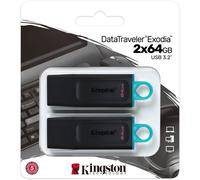 Kingston 64GB DataTraveler Exodia USB 3.2 Flash Drive - 2 Pack