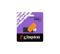 Kingston DataTraveler Exodia S 256GB USB 3.2 Flash Drive - Swivel Cap, Black/Ora