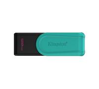 Kingston DataTraveler Exodia S USB Flash Drive - 128GB - USB 3.2 Gen 1 - USB Type A - Black/Turquoise - DTXS/128GB