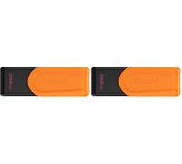 Kingston DataTraveler Exodia S USB Flash Drive - 256GB - USB 3.2 Gen 1 - USB Type A - Black/Orange - DTXS/256GB (Pack of 2)