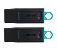Kingston DataTraveler Exodia USB 3.0 Memory Flash Drive 64GB - Twin Pack