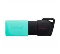 Kingston DataTraveler ExodiaM DTXM/256GB USB Flash Drive, 256GB, USB 3.2, Turquoise / Black, Moving Cap Design