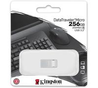 Kingston DataTraveler Micro 256GB USB 3.2 Gen 1 Flash Drive - 200MB/s, Metal (DTMC3G2/256GB)