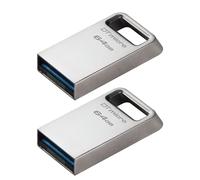 Kingston DataTraveler Micro Metal USB 3.2 Memory Flash Drive - 64GB - Twin Pack