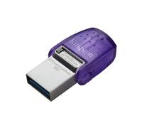 Kingston DataTraveler microDuo 3C 256GB OTG Dual USB-A to C Flash Drive, Purple