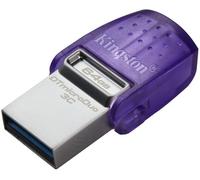 Kingston Technology DataTraveler microDuo USB Flash Drive 128GB USB Type-A / USB Type-C 3.2 - Purple