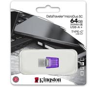 Kingston DataTraveler microDuo 3C USB Flash Drive - 64GB in Purple Kingston Purple