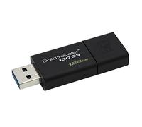 Kingston DT100G3/128GB DataTraveler 100 G3 USB 3.0 Flash Drive, 128 GB, Black
