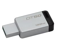 Kingston DT50/128GB Data Traveler 50, DT50 USB Drive 3.0, 128 GB, Black, Silver